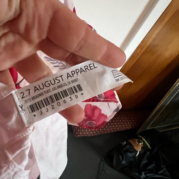 Tuckernuck Hyacinth House Pink Floral Square Neck Veronica Dress, size medium - Picture 5 of 5